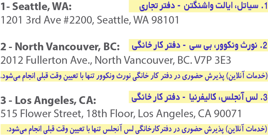 آدرس های آژانس زندگی