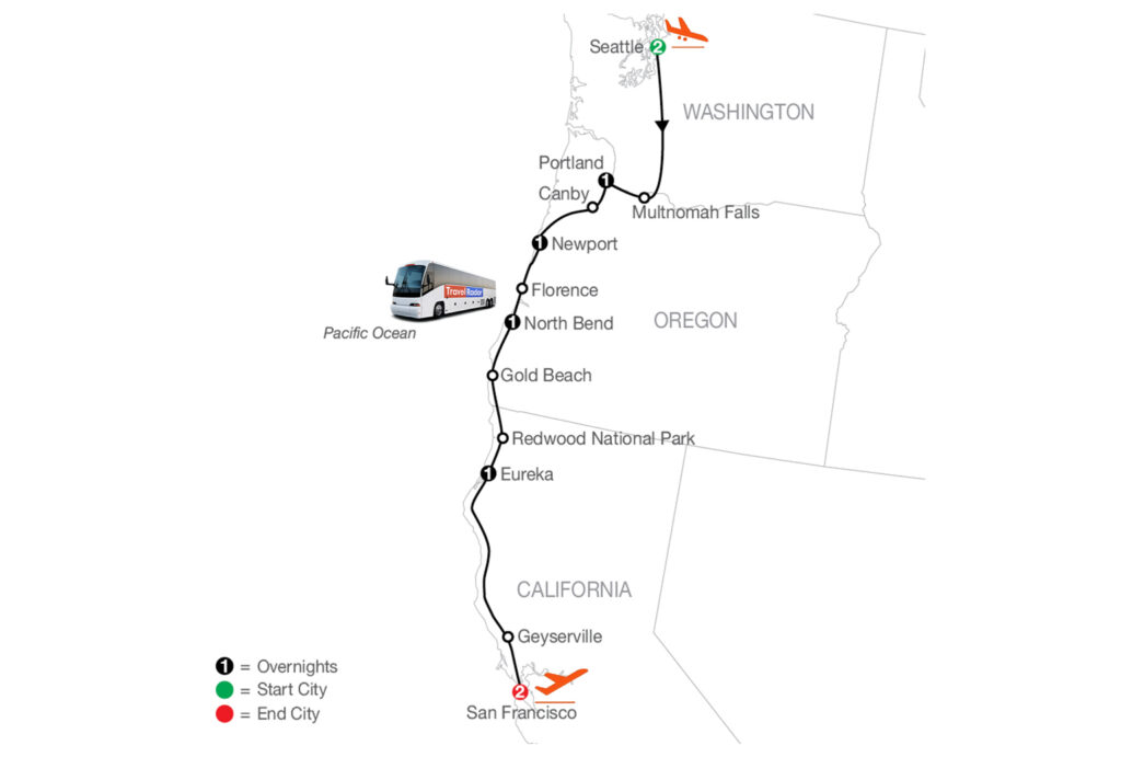 تور ویژه ۹ روزه سواحل اقیانوس آرام